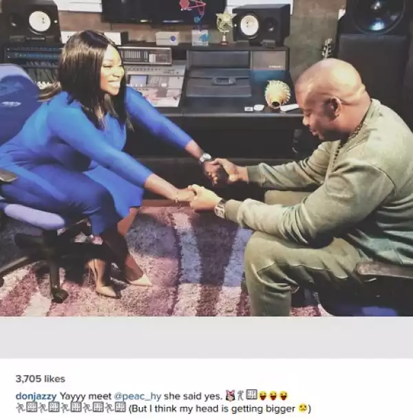 Photo: Don Jazzy Gets A YES From His Crush, Ghanaian Curvy Presenter!